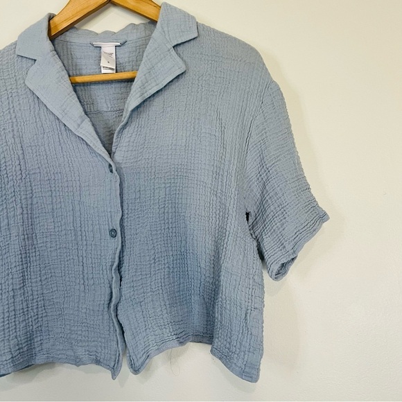 Andie The Margarita Button Up blue mist cotton gauze size small - Picture 4 of 10